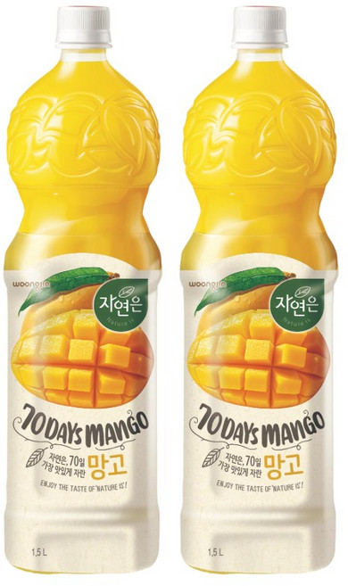 자연은 망고 주스, 1.5L, 2개