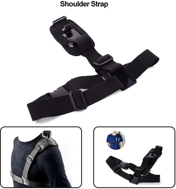 호환고프로 히어로 13 12 11 10 9 8 7 6 5 4 3 SJCAM SJ4000 인스타360 아카소 DJI 오즈모 액션 카메라 액, 05 Shoulder Strap