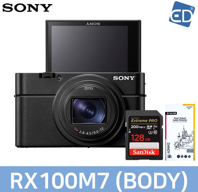 [소니정품] DSC-RX100M7 디지털카메라/RX100 VII + 샌디스크128GB/ED, DSC-RX100M7 바디