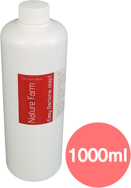 네이처팜 이지 박테리아 스텝 1 1000ml 1L 1리터 NO2 NH3 고농축 암모니아 아질산 제거제 STEP 스탭, 1개