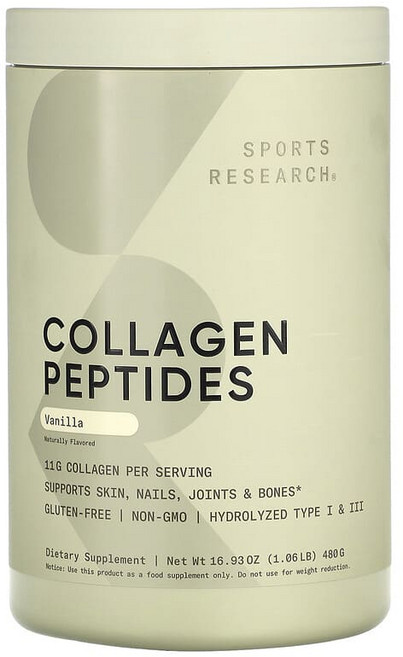 Sports Research 콜라겐 펩타이드 바닐라 480g, 스포츠 리서치 콜라겐 펩타이드 바닐라 glb, 1개