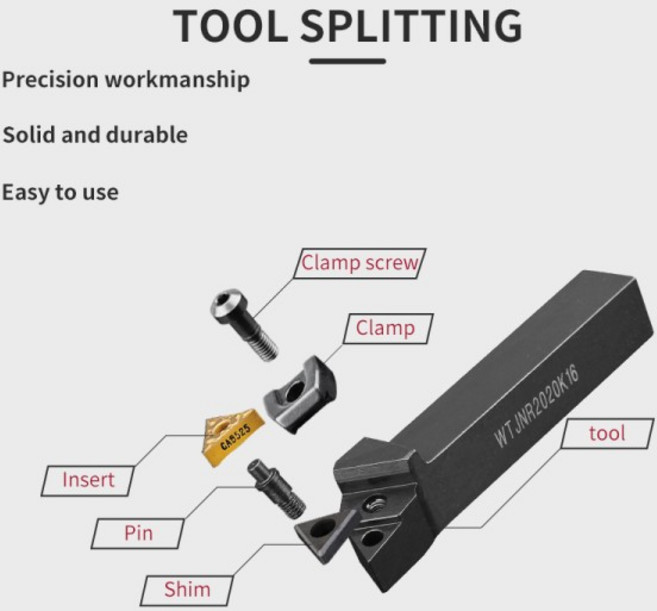 Intlshaft 외부 선삭 공구 홀더 WTJNR2020K16 616H16 TNMG 초경 인서트 세트, 04 WTJNR2525M16, 01 no Insert