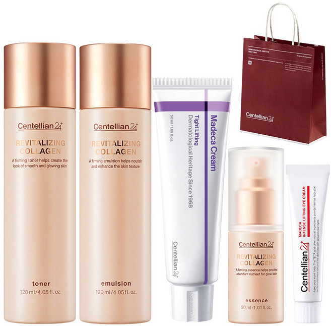 센텔리안24 마데카 콜라겐 탄력 집중케어 세트 (타이트리프팅크림+토너+에멀전+에센스+아이크림), 1세트