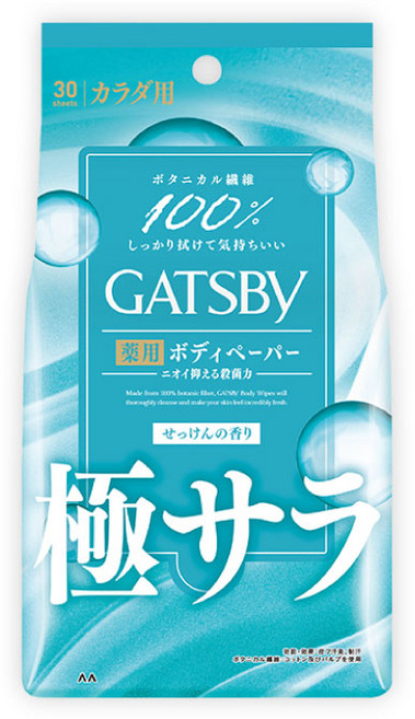 GATSBY 갸스비 파우더 바디시트 비누향, 30개, 280g