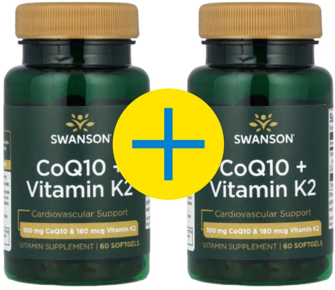 스완슨 코큐텐 비타민K2 메나퀴논 코엔자임Q10 MK7 해바라기레시틴 60정 2개 - 쿠팡