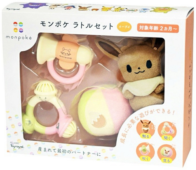 Toyroyal monpoke 寶可夢 伊布 嬰兒搖鈴組合