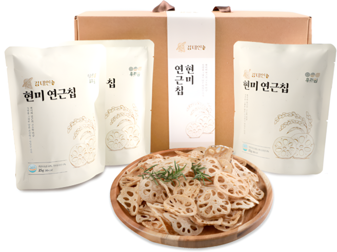 [우리원] 강대인 현미 연근칩 국산 무농약 연근 유기농 현미 칼로리 낮은 과자 몸에 좋은 건강한 간식 맥주 안주 비건 디저트 바삭한 야채칩, 6개, 25g