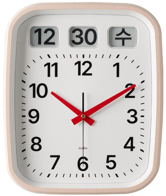 플라이토 이잉크 캘린더 플립 달력 인테리어벽시계, 크림