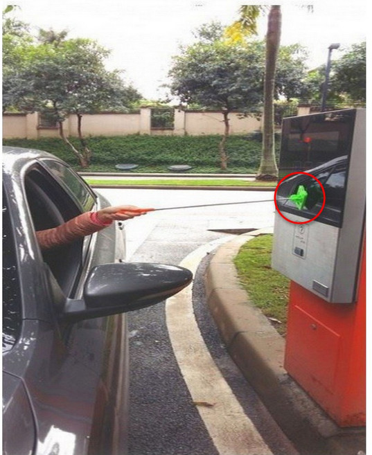 비접촉식 자동차 주차 통행료 카드 스틱, 1개, 블루