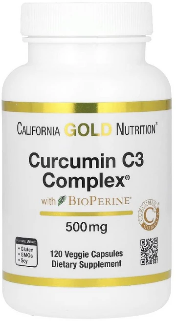 CGN 커큐민 C3 콤플렉스 Curcumin C3 BioPerine함유 500mg 120정, 1개 - 쿠팡