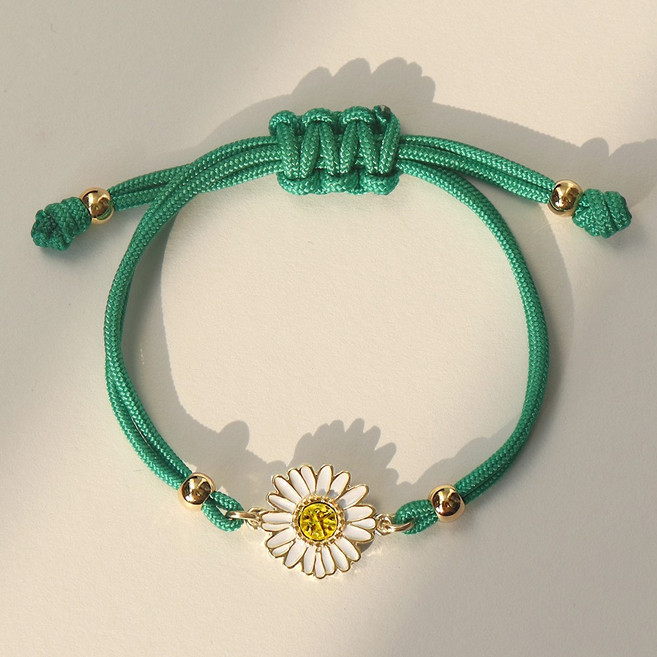 [선물포장] 데이지 블룸 탄생석 매듭팔찌