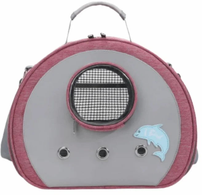 휴대용 소형 애완동물 외출 가방 투명한 통기성 햄스터 여행 캐리어 가벼운 옥스포드 햄스터 캐리 가방 소, 01 Grey