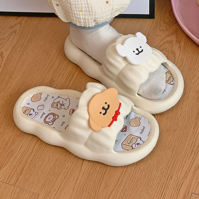 卡通線條小狗 居家拖鞋 EVA軟底防滑涼拖鞋