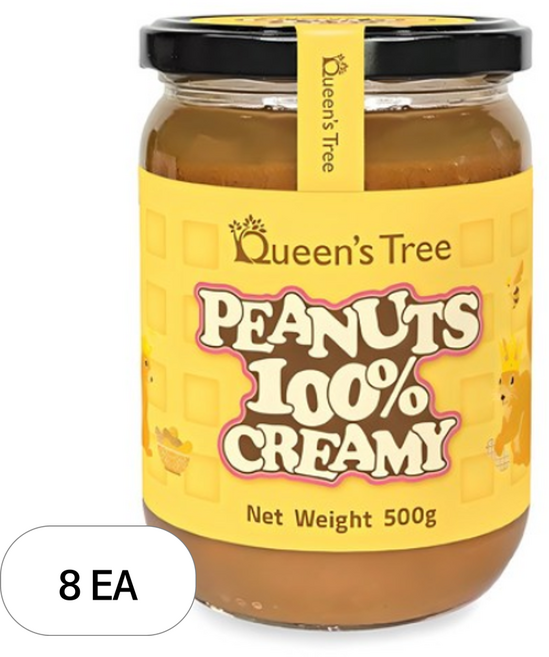 퀸즈트리 피넛버터 크리미, 500g, 8개