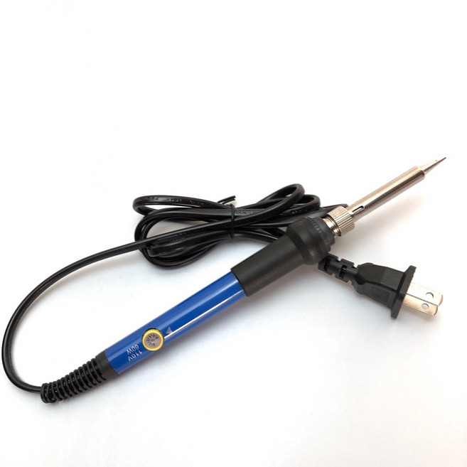 可調溫60W電烙鐵 110V, 1個, 藍色單電烙鐵