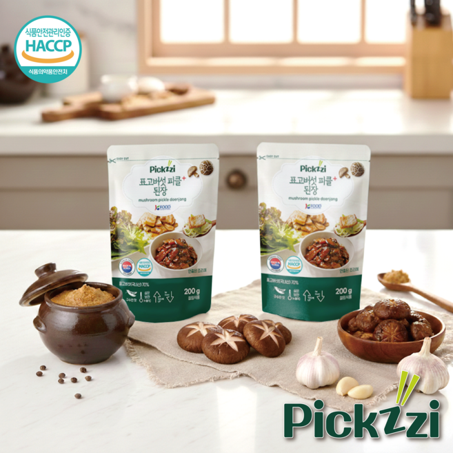 픽찌 표고 버섯 피클 장아찌 200g 된장맛, 1개