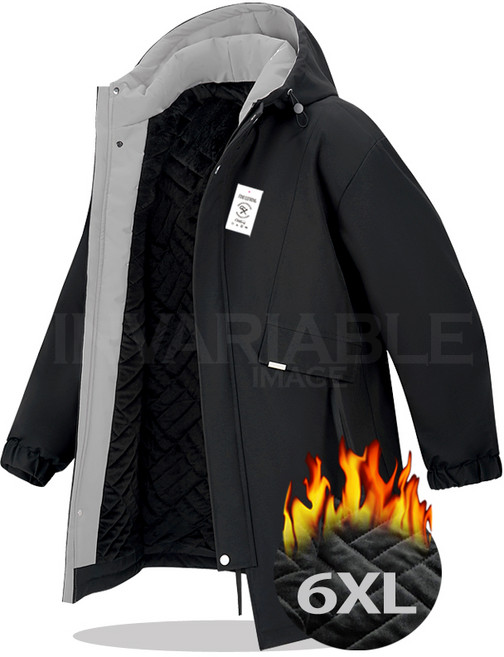 안감 융패딩 세미롱점퍼 빅사이즈 겨울 혹한 방한 방풍 야상 트렌치 사파리 코트 남자