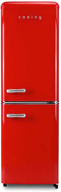 쿠잉전자 레트로 콤비 151L 2도어 냉장고 방문설치, REF-C153R
