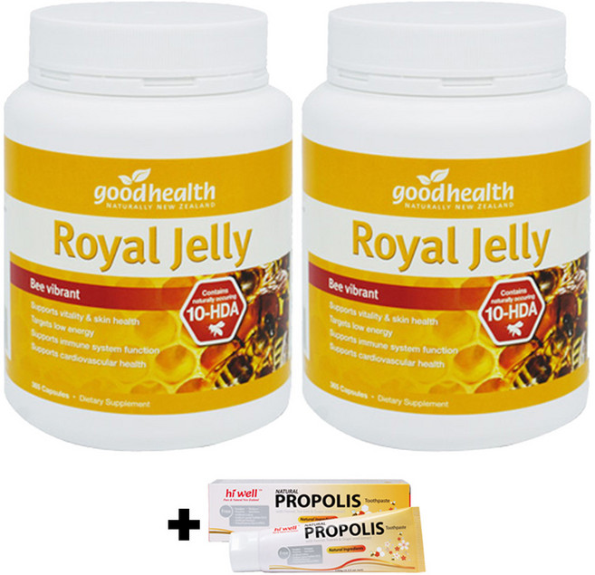 로얄젤리 로얄제리 로열젤리 효능 먹는법 고함량 대용량 뉴질랜드 1000mg 365캡슐2통, 365정