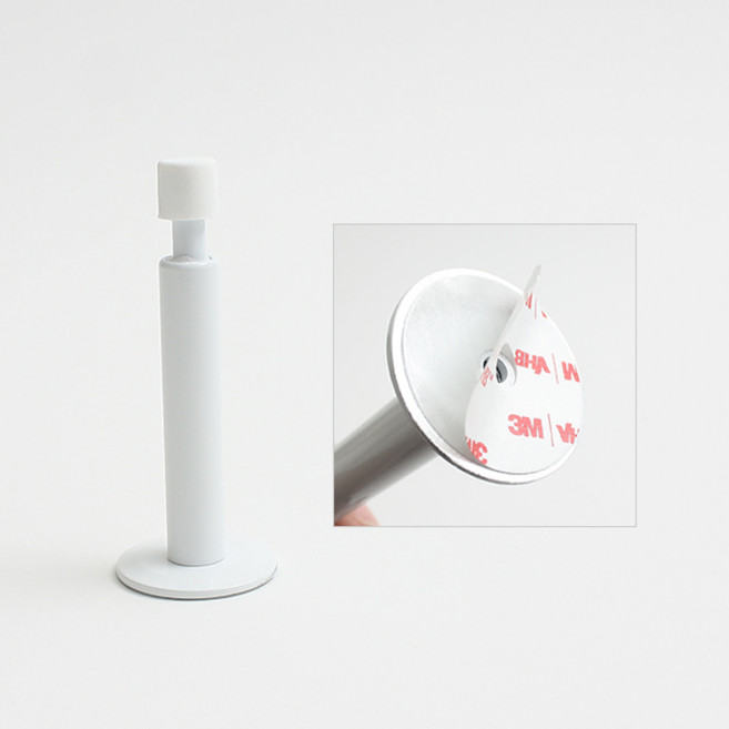 유진금속 접착식 스프링스토퍼 백색 105mm 스프링도어스토퍼 도어스토퍼 접착식, 1개