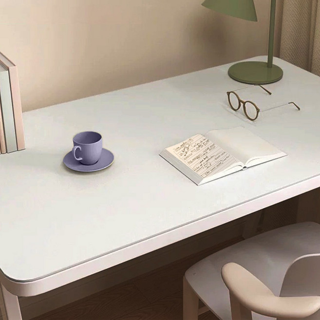 가죽 책상 보호매트 게이밍 마우스패드장패드 테이블 논슬립 와이드 대형 방수 테이블보, 흰색