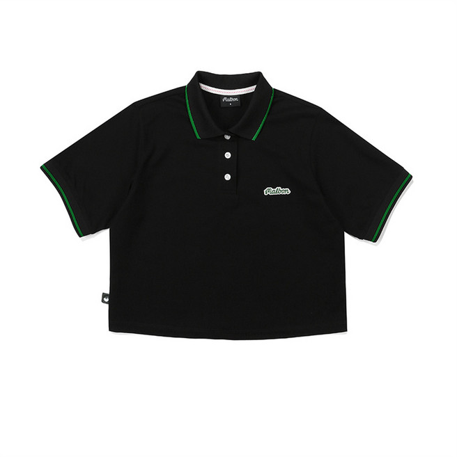 말본 여성 골프 티셔츠 malbon 크롭 폴로 티셔츠