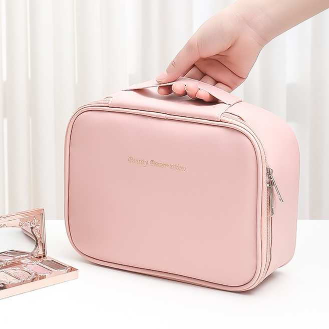 베러브라이트 사각 손잡이 대용량 뷰티 파우치 방수 화장품 파우치