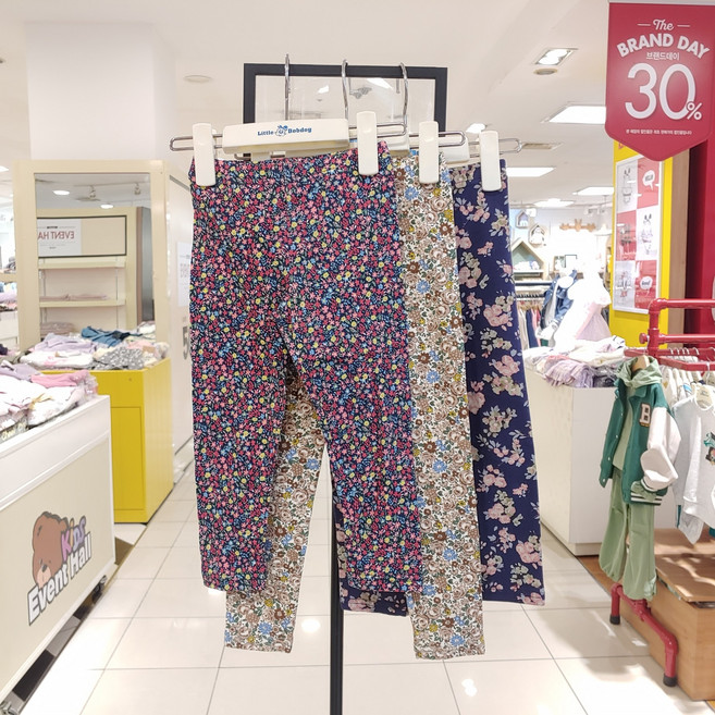 리틀밥독 봄 이월 초특가 꽃무늬 아동 레깅스 키즈 토들러