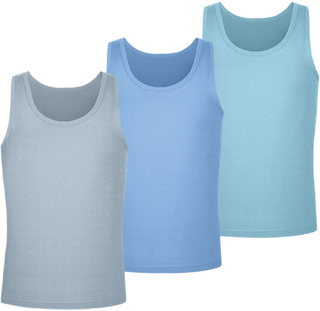 제임스딘 남성 순면 민소매 런닝 메리야스 난닝구 컬러 3매입 P16