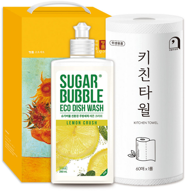슈가버블 주방세제 선물세트 78호 (주방세제 + 키친타올), 1개
