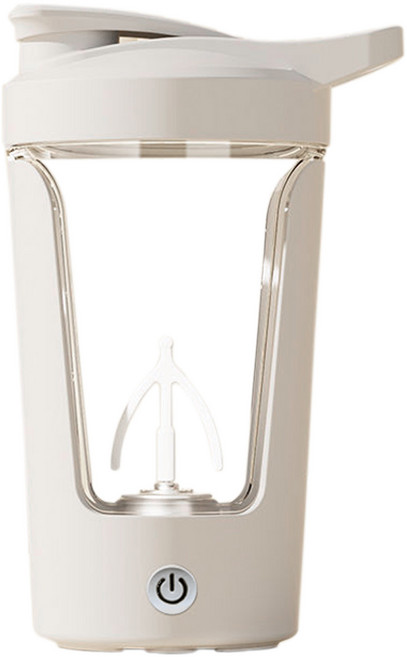 투데이리빙 0.4L 초강력 회전 전동 쉐이커 텀블러 머그컵 충전식 자동 회전 쉐이크 회오리 프로틴 믹서 스텐 커피 쉐이크컵, 1개, 400ml, R98583W(화이트