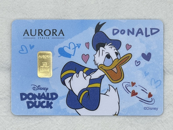 AURORA ITALIA 唐老鴨 0.25克 999.9純金金塊