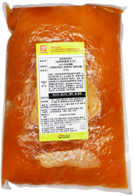 [먹깨비네] 아워홈 김치말이육수 5kg 대용량 냉동제품, 1개