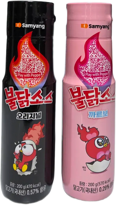 삼양 오리지널 불닭소스 200g+ 까르보불닭소스 200g 매운소스추천, 1세트, 400g