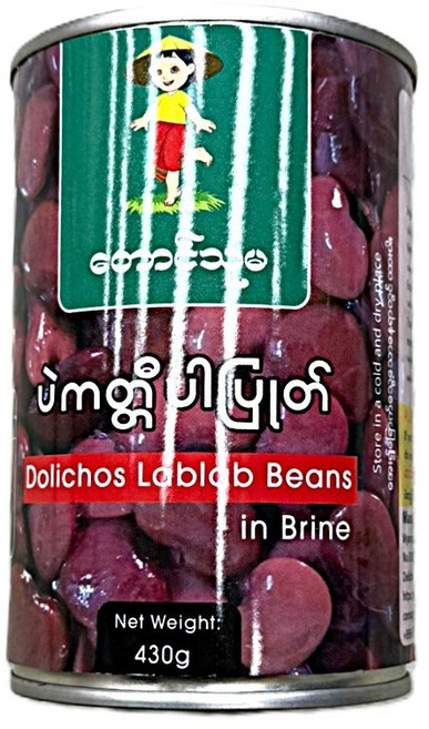 미얀마 제비콩 돌리코스 라블랍 빈즈 인 브레인 / Myanmar Dolichos Lablab Beans, 1개, 430g