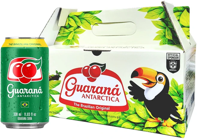 과라나 선물세트 (운동전후 캠핑 바베큐 치킨 피자와함께 홈파티 공부 운전시) 브라질 축구 공식음료 독점판매, 1박스, 2.64L - 쿠팡
