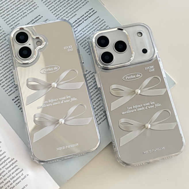 보네르베르 아이폰 리본 미러 케이스