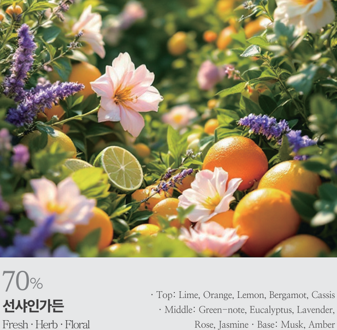 믿추 친절한 사슴씨 디퓨져 리필액 방향 아로마오일 10ml 10가지 향 / 프랑스원료 100% 최고부향률 퍼퓸등급 전문조향사 국내수제제작 프리미엄향수 명품향수, 선샤인가든, 1개