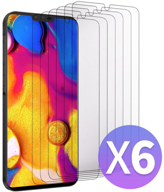 스톤스틸 3+3 LG V40 ThinQ 지문 인식 평면 PET 필름 v409, 6개