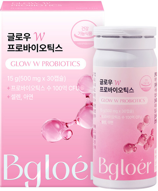 글로우 W 프로바이오틱스 질 유래 유산균 임산부 수유부 / 500mg x 30캡슐, 1개, 30정