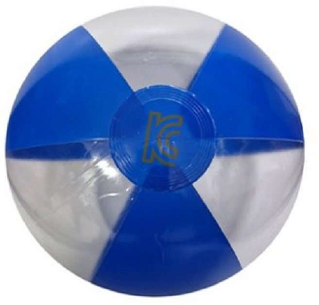 대)2색 투명컬러비치볼, 1개, 투명파랑, 40cm