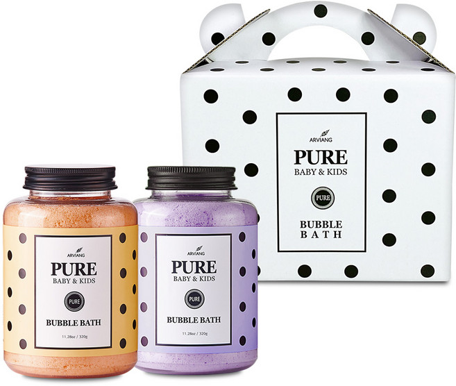 아르비앙 퓨어 버블바스 2구세트 (베이비파우더+화이트머스크) 거품 입욕제, 1개, 320g