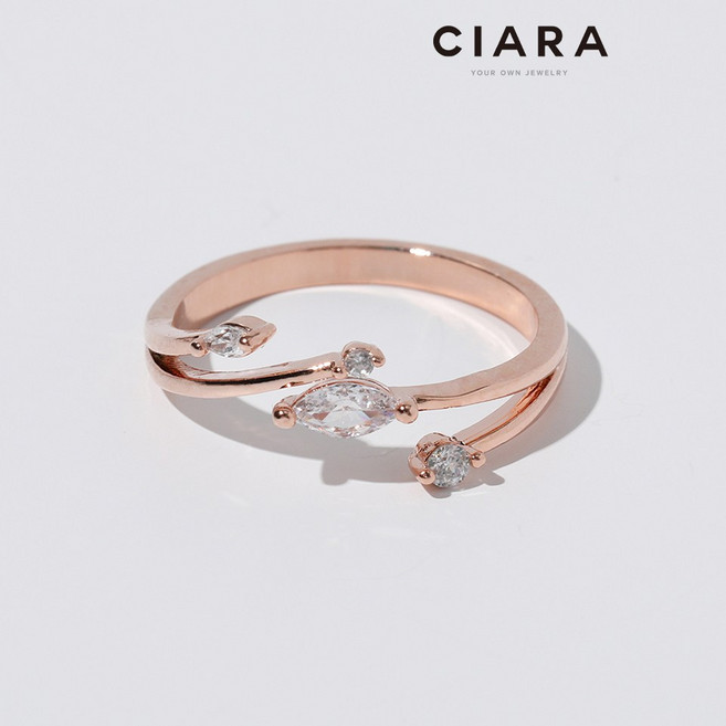 CIARA 14K Varenna 꽈뜨로 스톤 플라워가든 반지(GoldPlated)