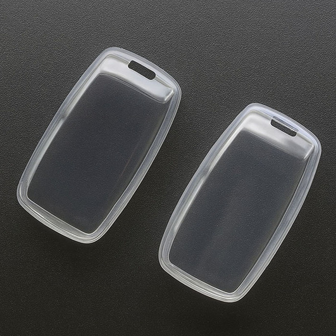 (1+1)라임리빙 기아 호환 차키케이스 자동차 키케이스 투명, 클리어 화이트+화이트, 기아-01