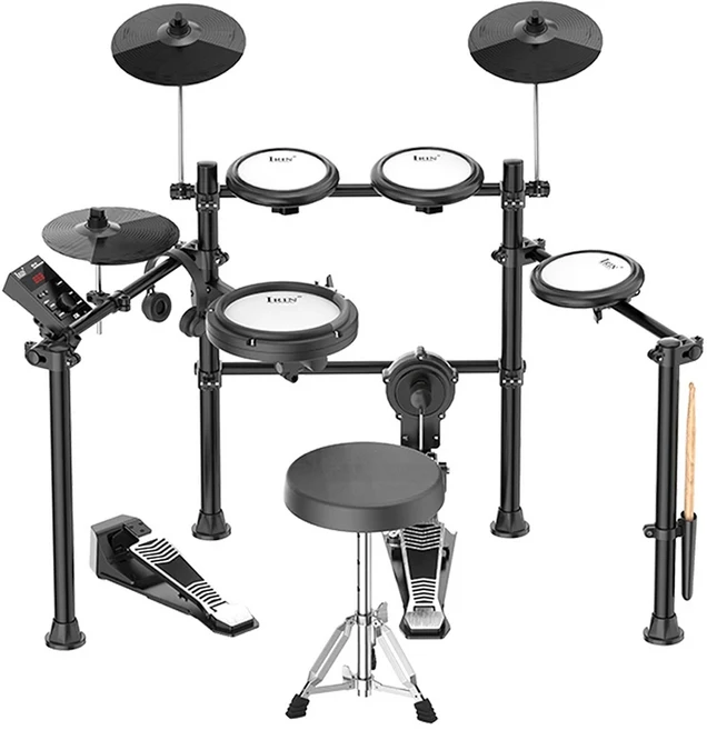 전자 드럼 스탠드 다섯 여러 오디오 소스가 있는 세 심벌즈 전기 USB 타악기, 02 ND-16
