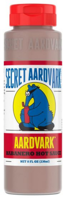 Secret Aardvark 바베큐 소스 시크릿 아드바크 하바네로 핫 고추와 구운 토마토 중간 매운맛 바비큐 비변형 저당 저탄수화물 및 마리네이드 8액량온스 1팩, 236ml, 1개