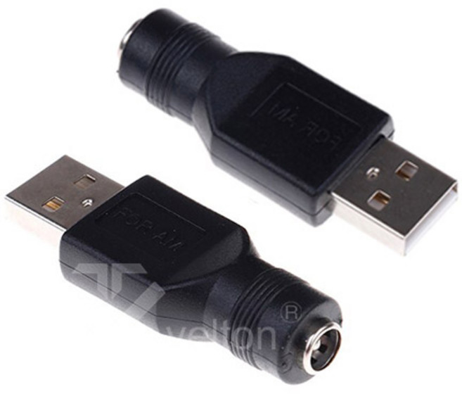 어댑터 전원 변환 젠더 DC잭 플러그 사이즈 규격 변경, SDC0015-가로11mm세로4mm USB젠더, 1개