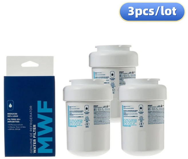 GE MWF 냉장고 워터 필터 교체품 MFF MWFP MWFA MWFAP MWFINT GWF FMG 1, 3개