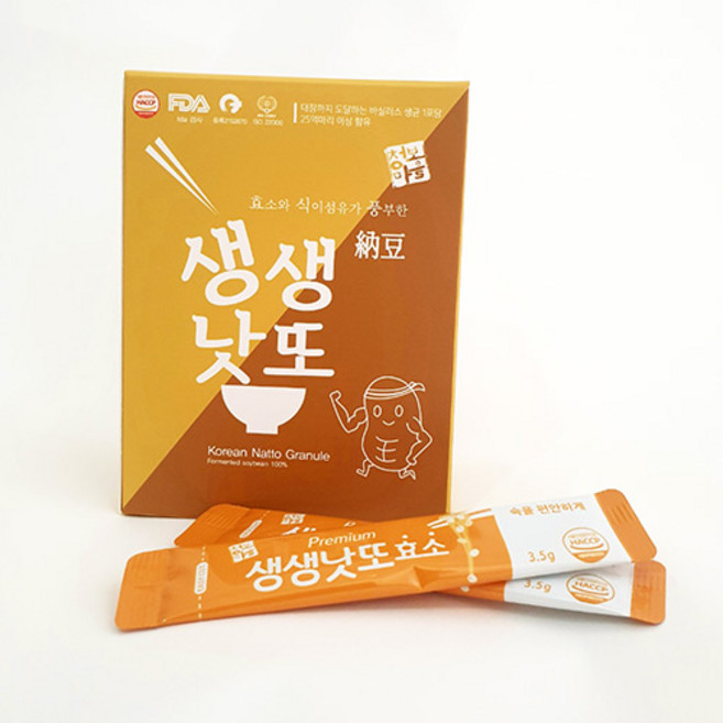 [청보마을] 동결건조 생생낫또 과립 백태 (3.5g x 30봉), 1개