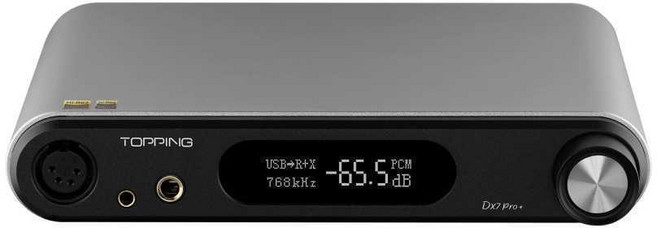 Toppimg DX7 Pro Plus 헤드폰 앰프 DAC 디코더 고음질, Gray, 블랙
